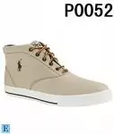 polo ralph lauren oiled suede high top boat chaussures in lt p0052 brun